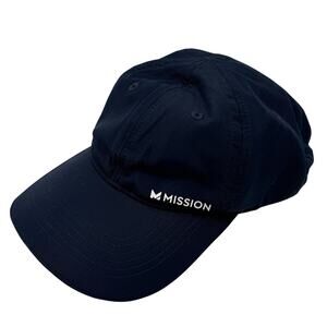 Mission Hat ‘Wet To Cool’ NEW Cap Navy Blue Strapback Moisture Wicking NWOT